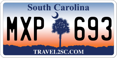SC license plate MXP693