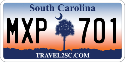 SC license plate MXP701