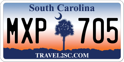SC license plate MXP705