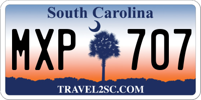SC license plate MXP707