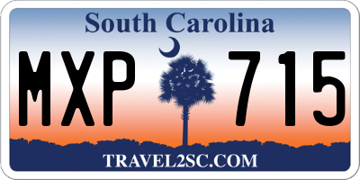 SC license plate MXP715