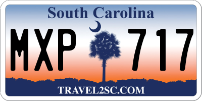 SC license plate MXP717