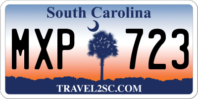 SC license plate MXP723
