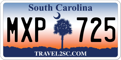 SC license plate MXP725