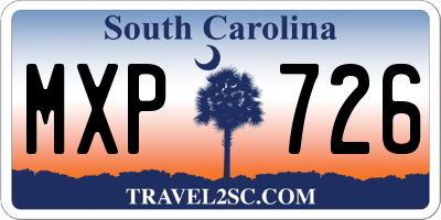 SC license plate MXP726