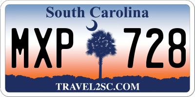 SC license plate MXP728