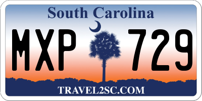 SC license plate MXP729