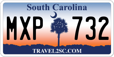 SC license plate MXP732