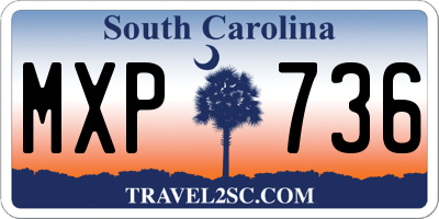 SC license plate MXP736