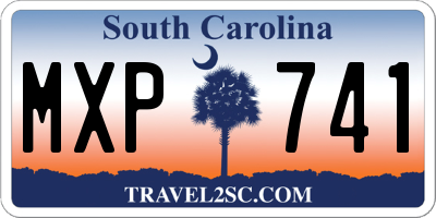 SC license plate MXP741