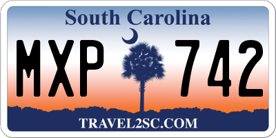 SC license plate MXP742