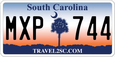SC license plate MXP744