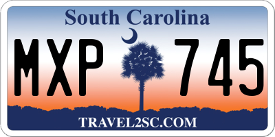 SC license plate MXP745