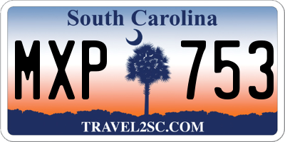 SC license plate MXP753