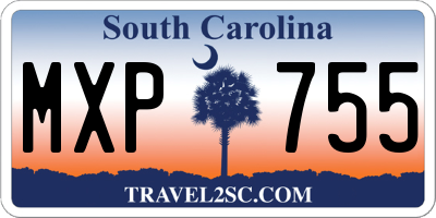 SC license plate MXP755
