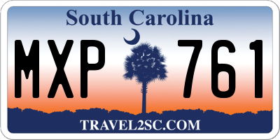 SC license plate MXP761