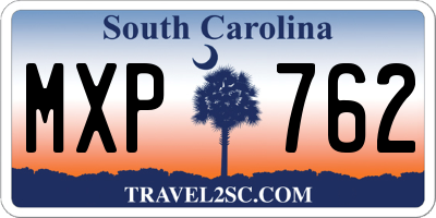 SC license plate MXP762