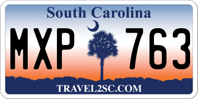 SC license plate MXP763