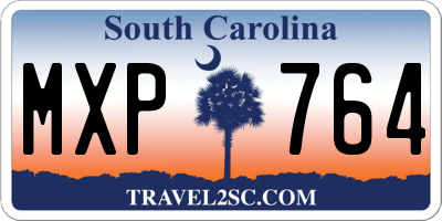 SC license plate MXP764