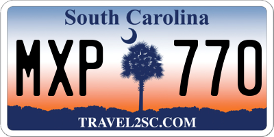 SC license plate MXP770