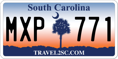 SC license plate MXP771