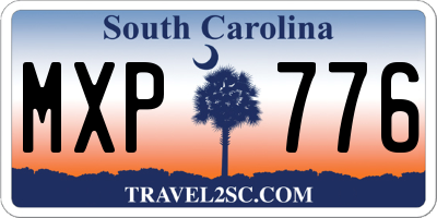 SC license plate MXP776