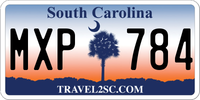 SC license plate MXP784