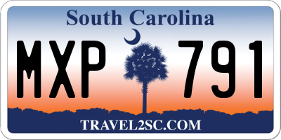 SC license plate MXP791