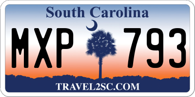 SC license plate MXP793