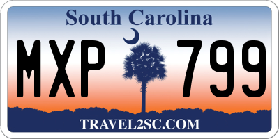 SC license plate MXP799