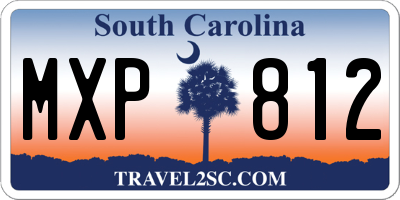 SC license plate MXP812