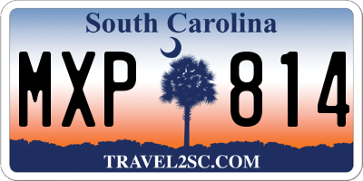 SC license plate MXP814