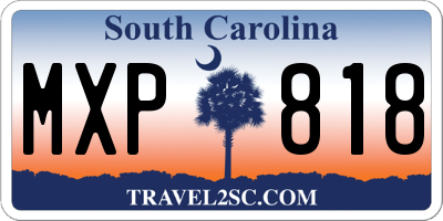 SC license plate MXP818