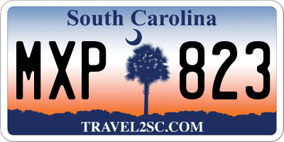 SC license plate MXP823