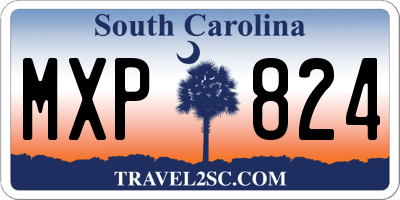 SC license plate MXP824