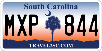 SC license plate MXP844