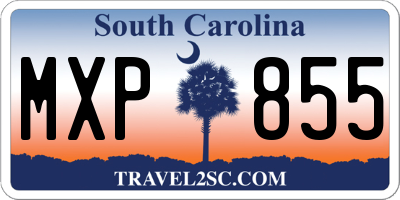 SC license plate MXP855