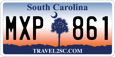 SC license plate MXP861