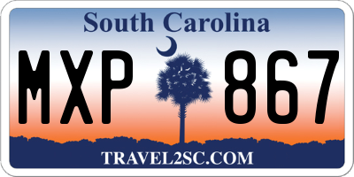 SC license plate MXP867