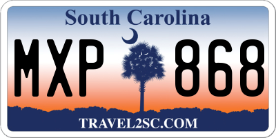 SC license plate MXP868