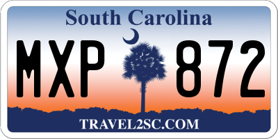 SC license plate MXP872