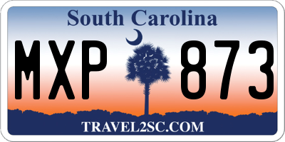 SC license plate MXP873