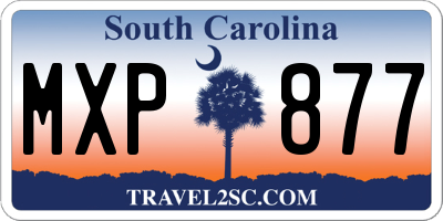 SC license plate MXP877