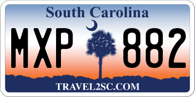 SC license plate MXP882