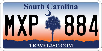 SC license plate MXP884