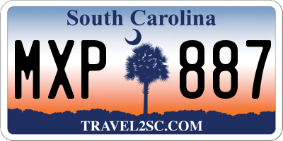 SC license plate MXP887