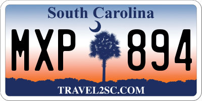 SC license plate MXP894