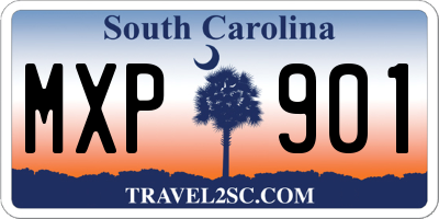 SC license plate MXP901