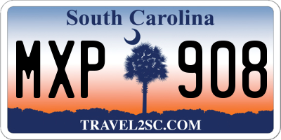 SC license plate MXP908