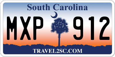 SC license plate MXP912